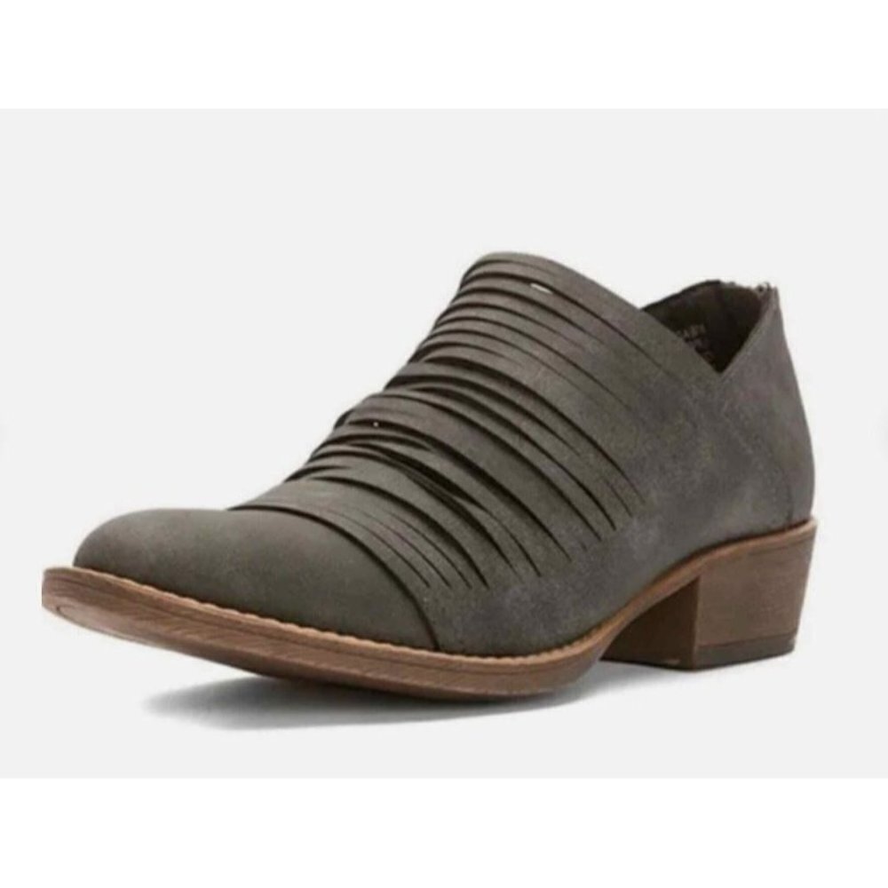 Coconuts by Matisse Powell Shoes Women's Size 6 Gray Boho Vegan Leather Booties